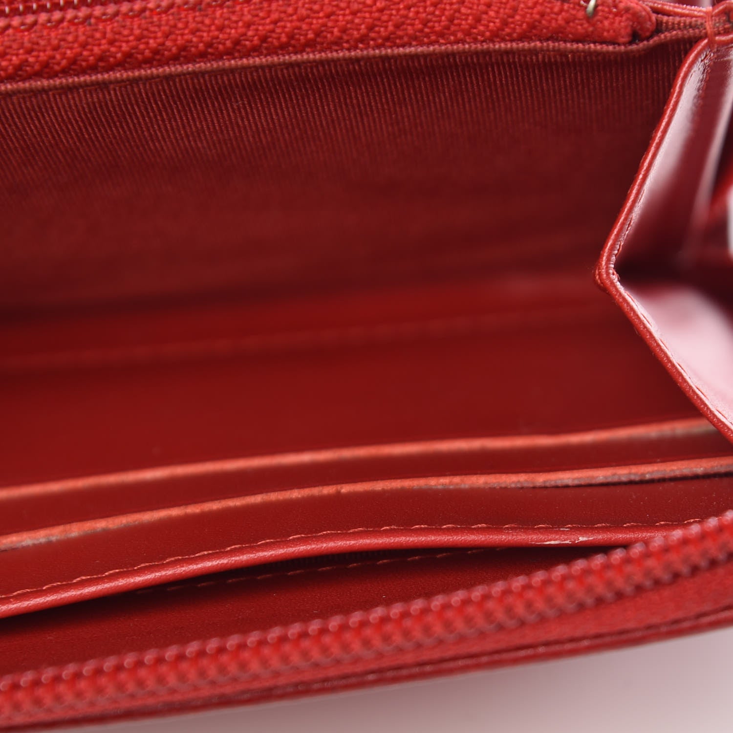 Chanel Caviar Large Timeless CC Zip Around Wallet Red 9 of 13