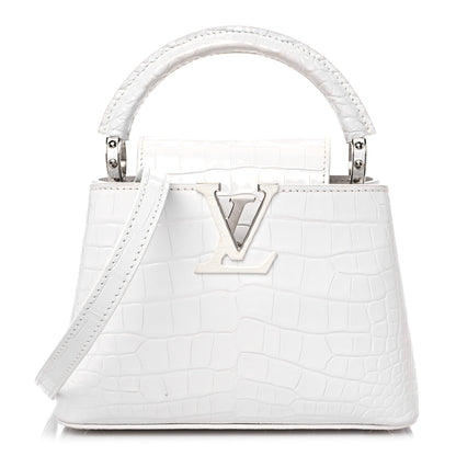 Louis Vuitton Crocodile Mini Capucines White 1 of 13