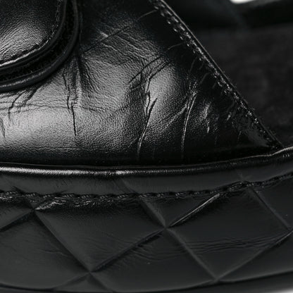 Chanel Shiny Calfskin Logo Platform Sandals 39 Black 20 of 22