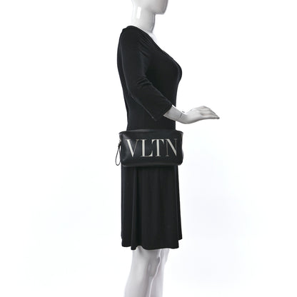 Valentino Garavani Calfskin VLTN Belt Bag Black White 2 of 11