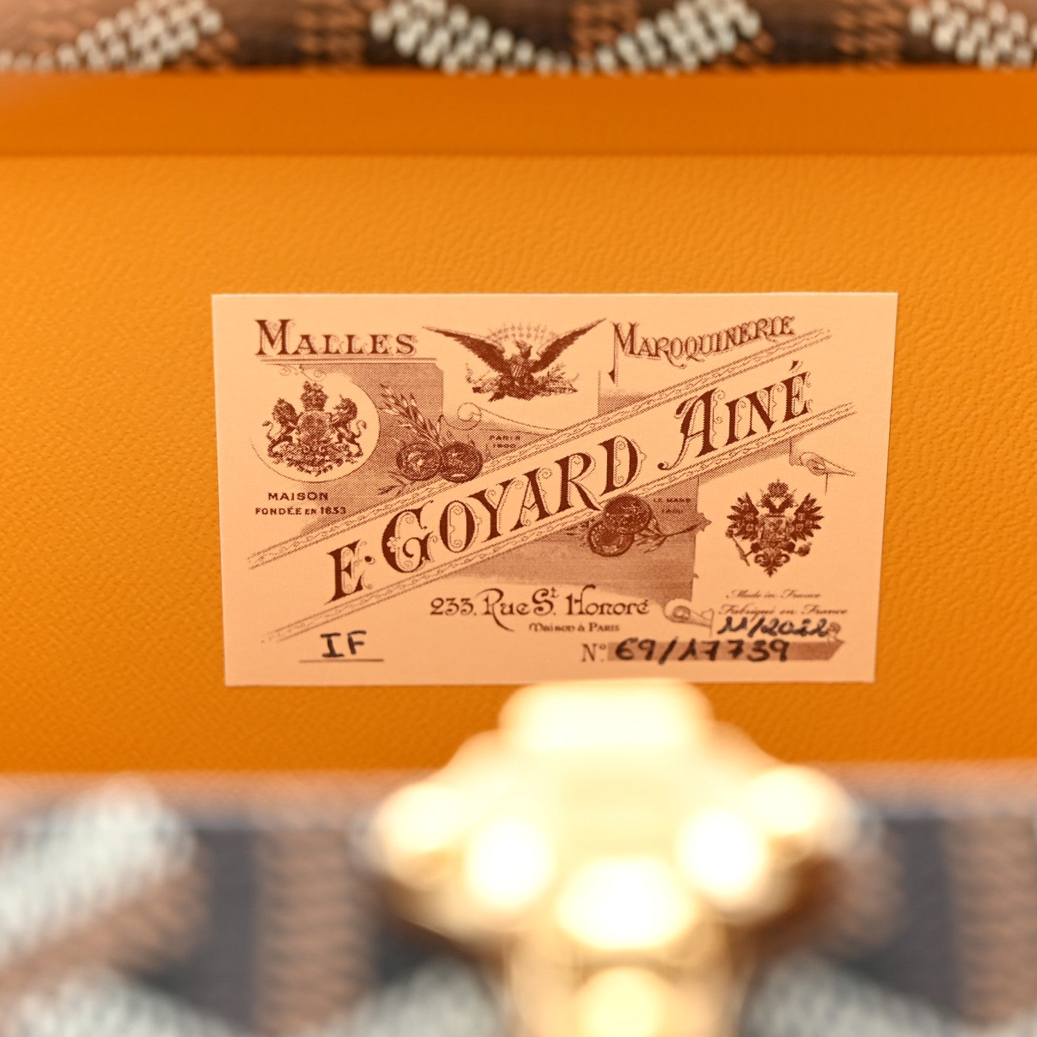 Goyard Goyardine Mini Saigon Trunk Bag Black Gold 7 of 12