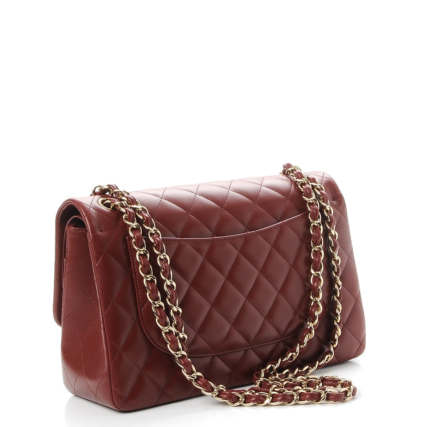 Chanel Lambskin Quilted Jumbo Double Flap Burgundy 4 of 9