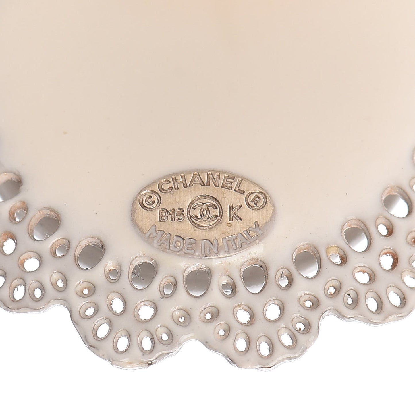 Pearl CC Lace Earrings Gold