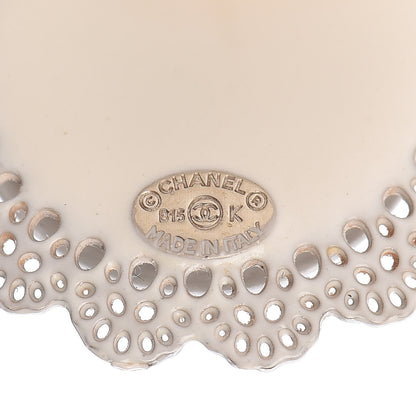 Chanel Pearl CC Lace Earrings Gold 3 of 5