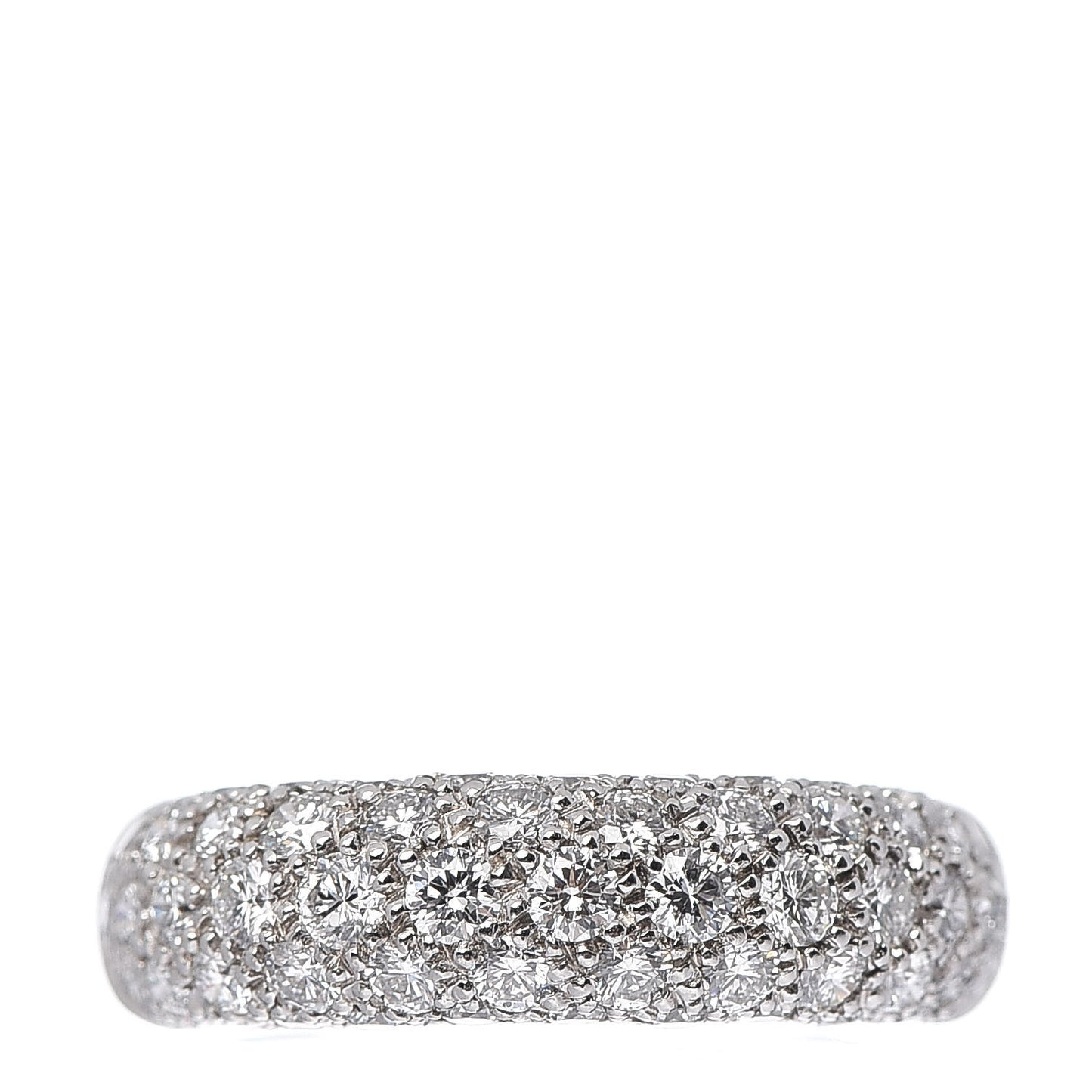 18K White Gold Diamond 6mm Etincelle De Band Ring 48 4.5