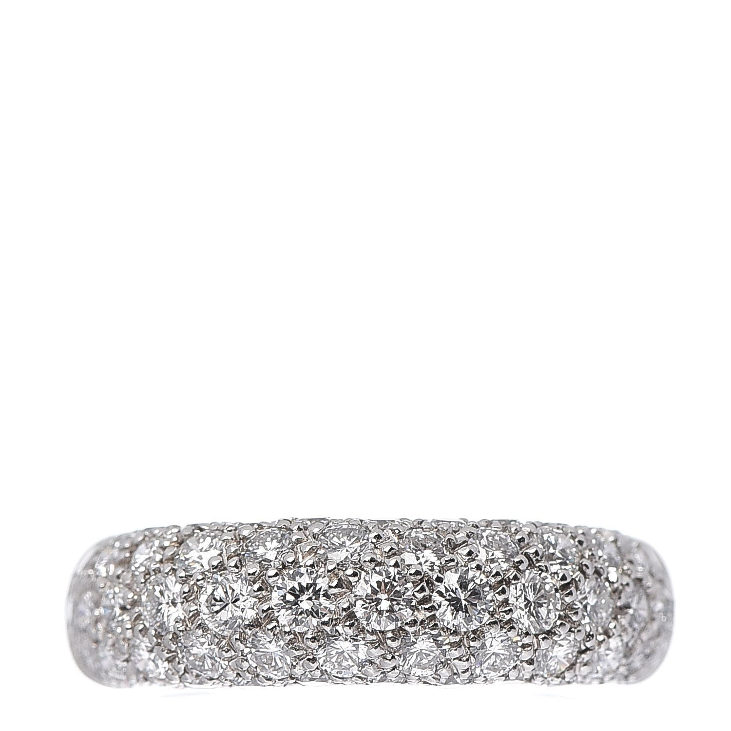 Cartier 18K White Gold Diamond 6mm Etincelle De Band Ring 48 4.5 1 of 5