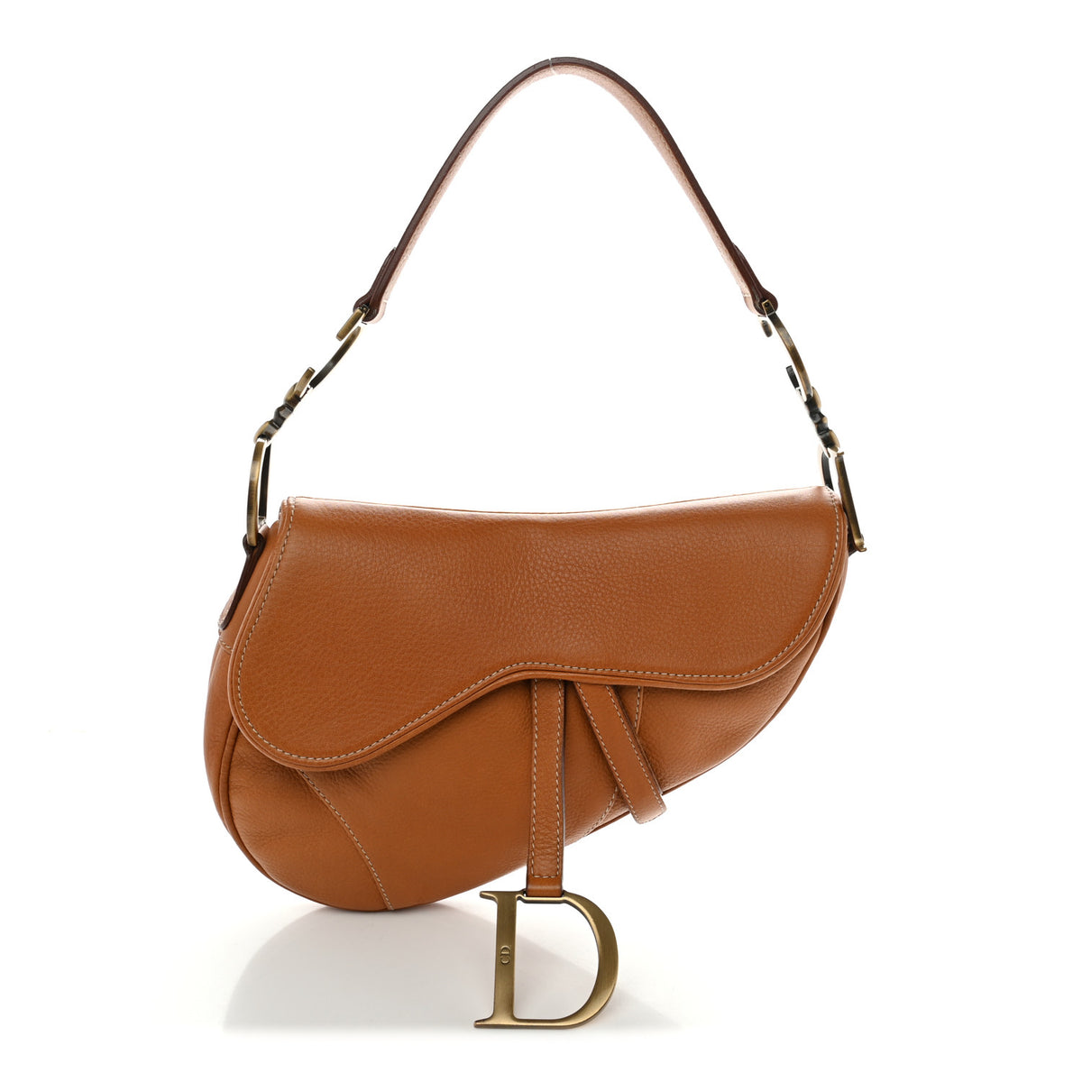 Christian Dior Calfskin Saddle Bag Tan 1 of 10
