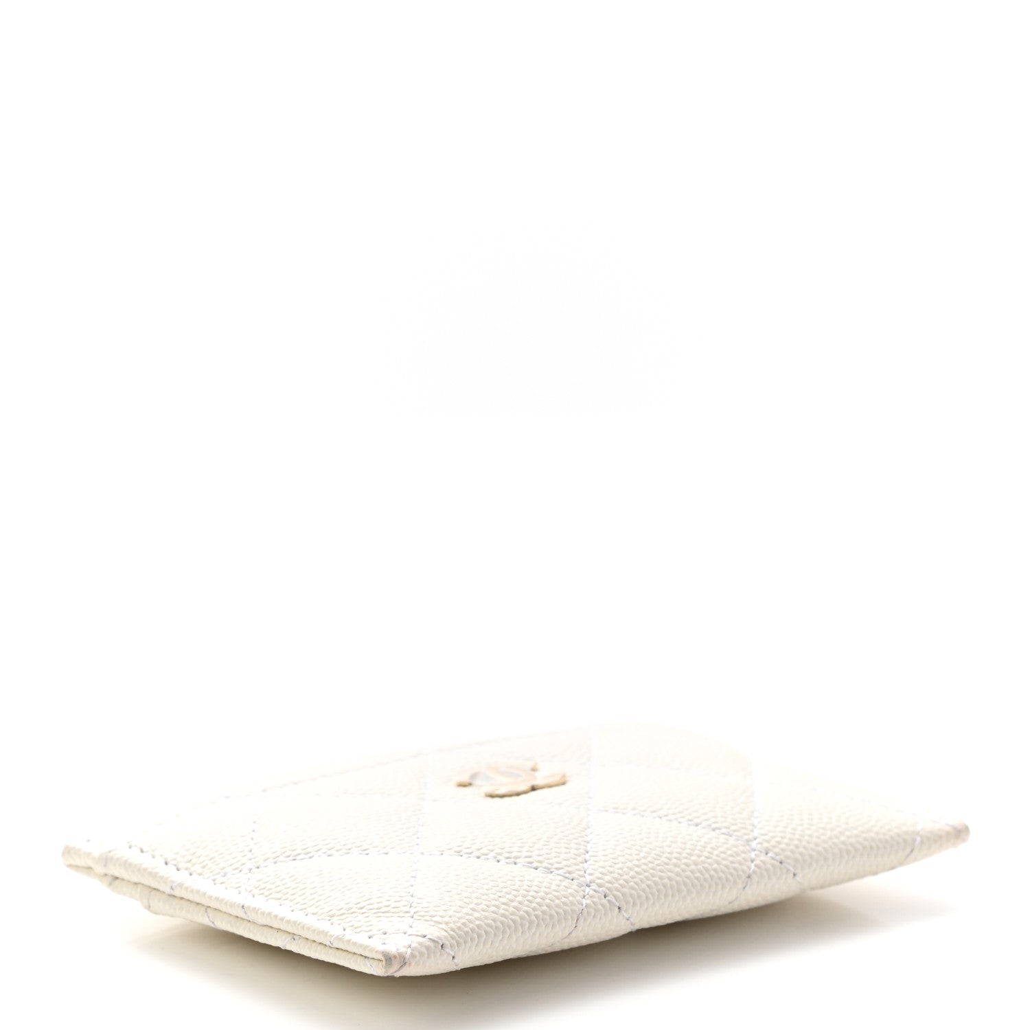 Chanel Caviar Quilted Card Holder White 4 of 7
