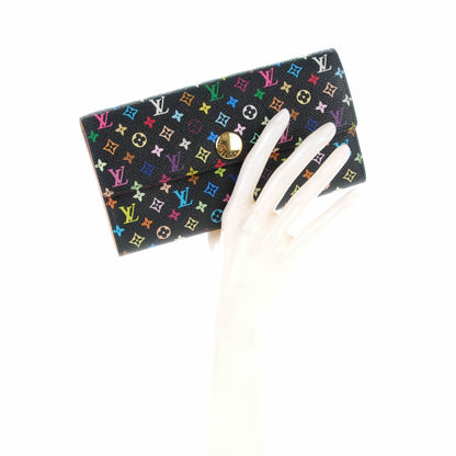 Louis Vuitton Monogram Multicolor Sarah Wallet Black 2 of 7