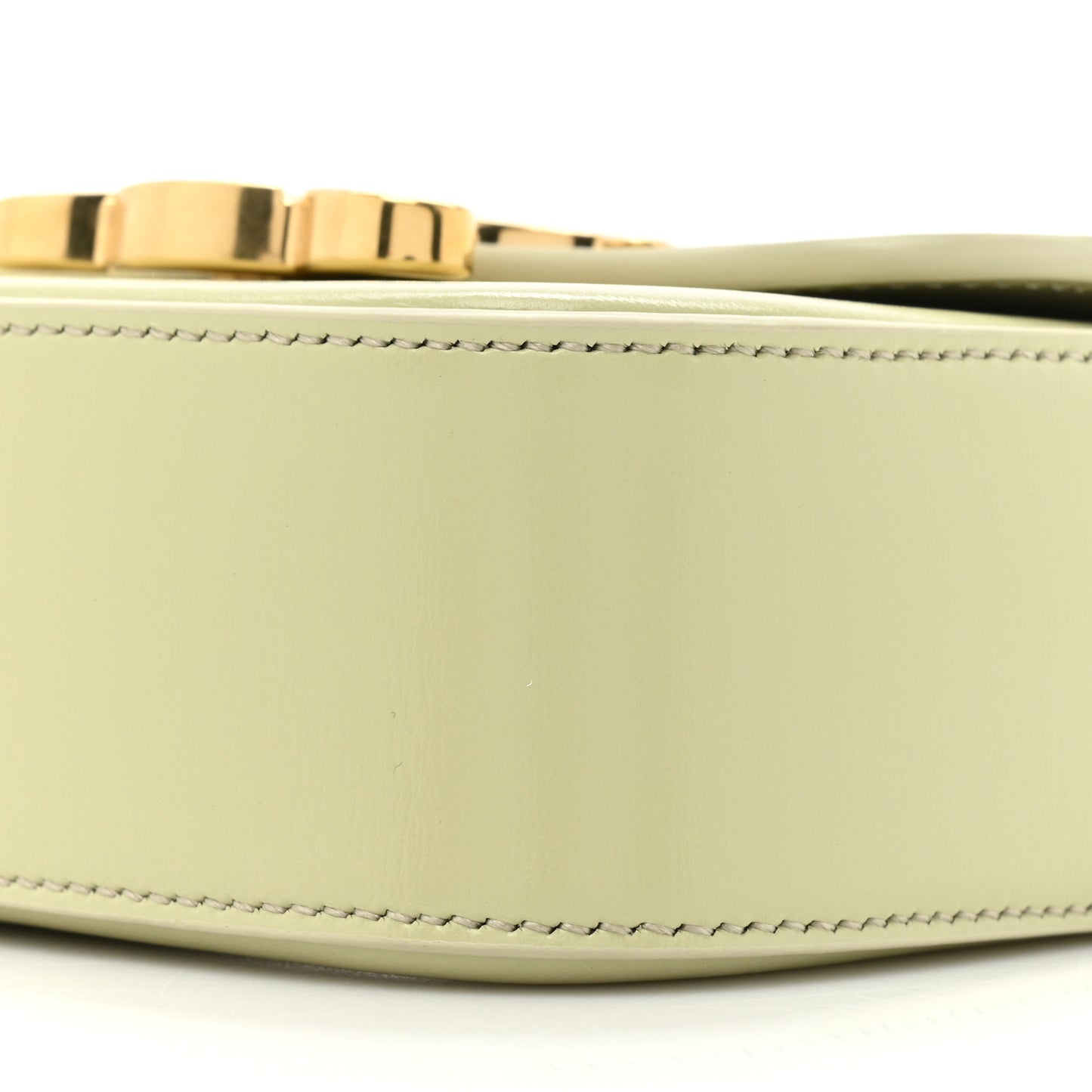 Shiny Calfskin Mini Triomphe Almond Green