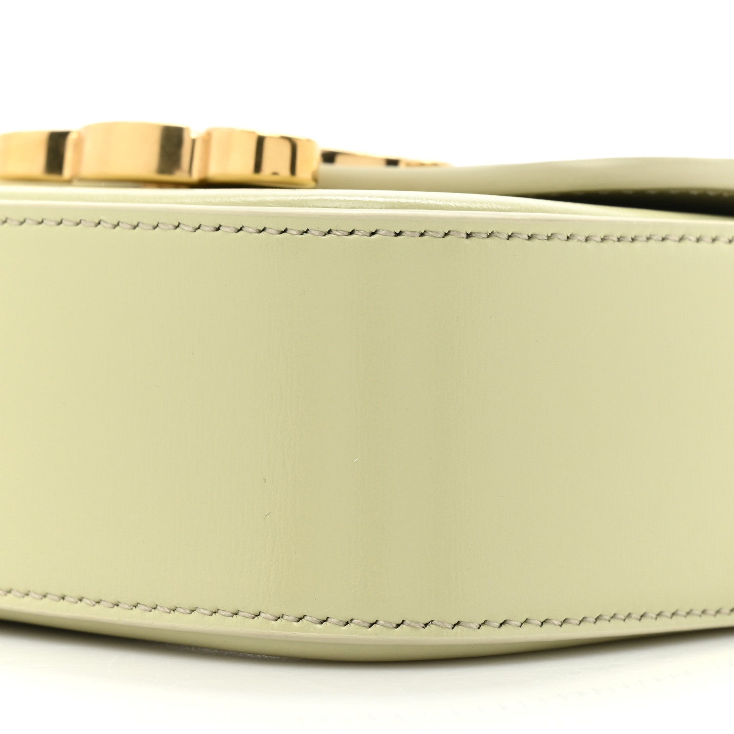Celine Shiny Calfskin Mini Triomphe Almond Green 8 of 10