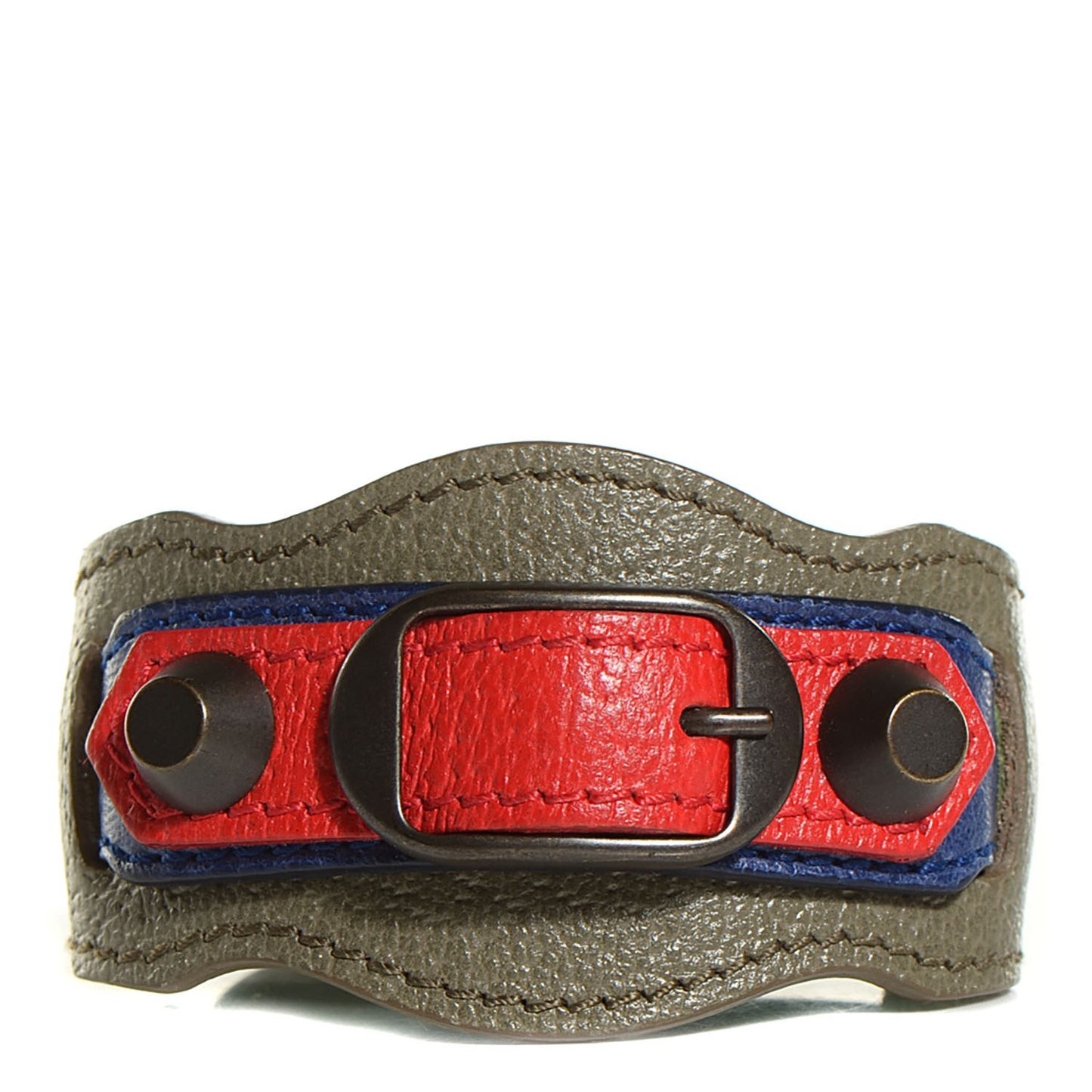 Agneau Tri-Color Classic Hardware Bracelet