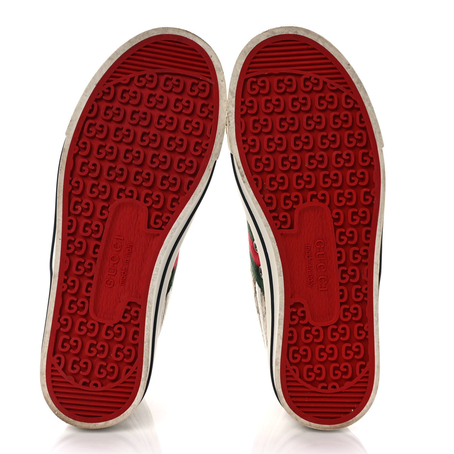 Gucci GG Monogram Web Womens 1977 Tennis High Top Sneakers 36 Beige Ebony Mystic White 5 of 8
