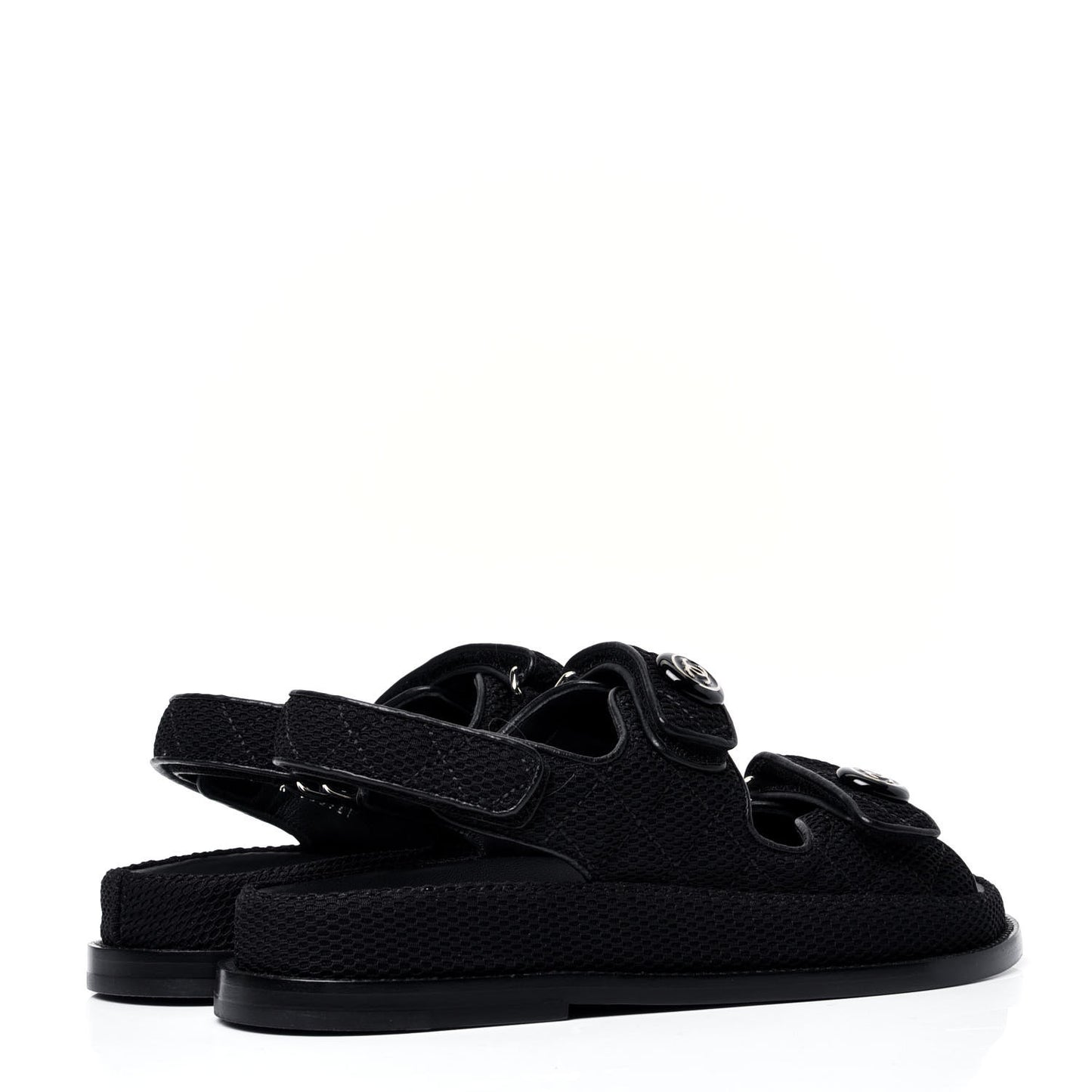 Fabric Velcro Dad Sandals 36.5 Black