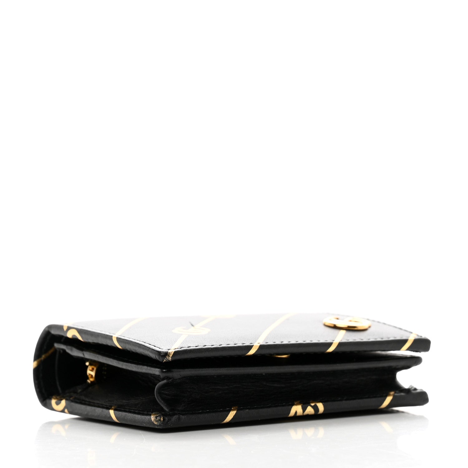 Gucci Calfskin Diagonal GG Card Case Black 4 of 11