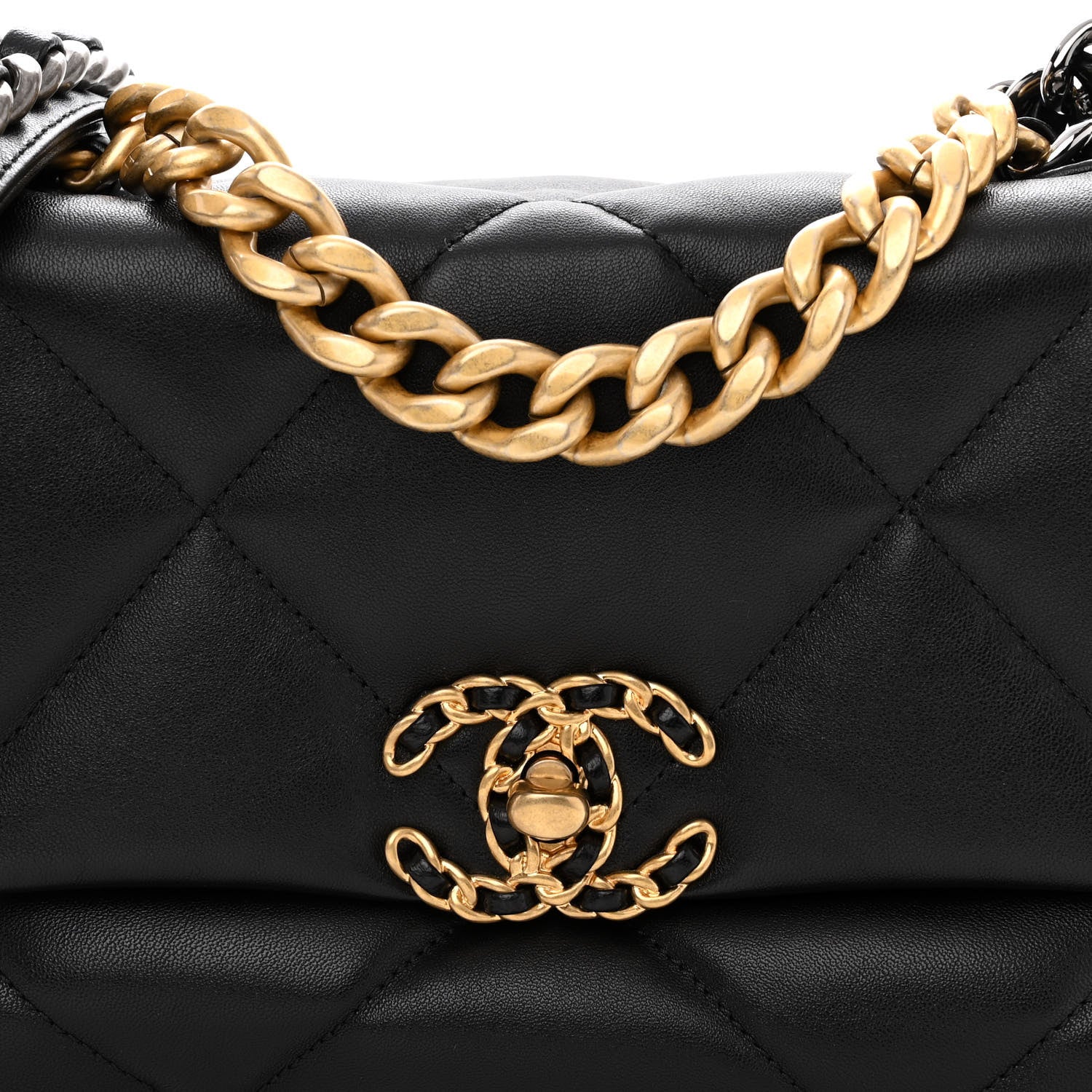 Chanel Lambskin Quilted Medium Chanel 19 Flap Black 7 of 9