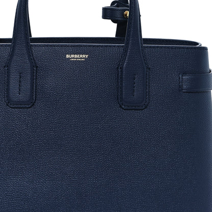 Burberry Derby Calfskin Vintage Check Medium Banner Tote Regency Blue 10 of 13