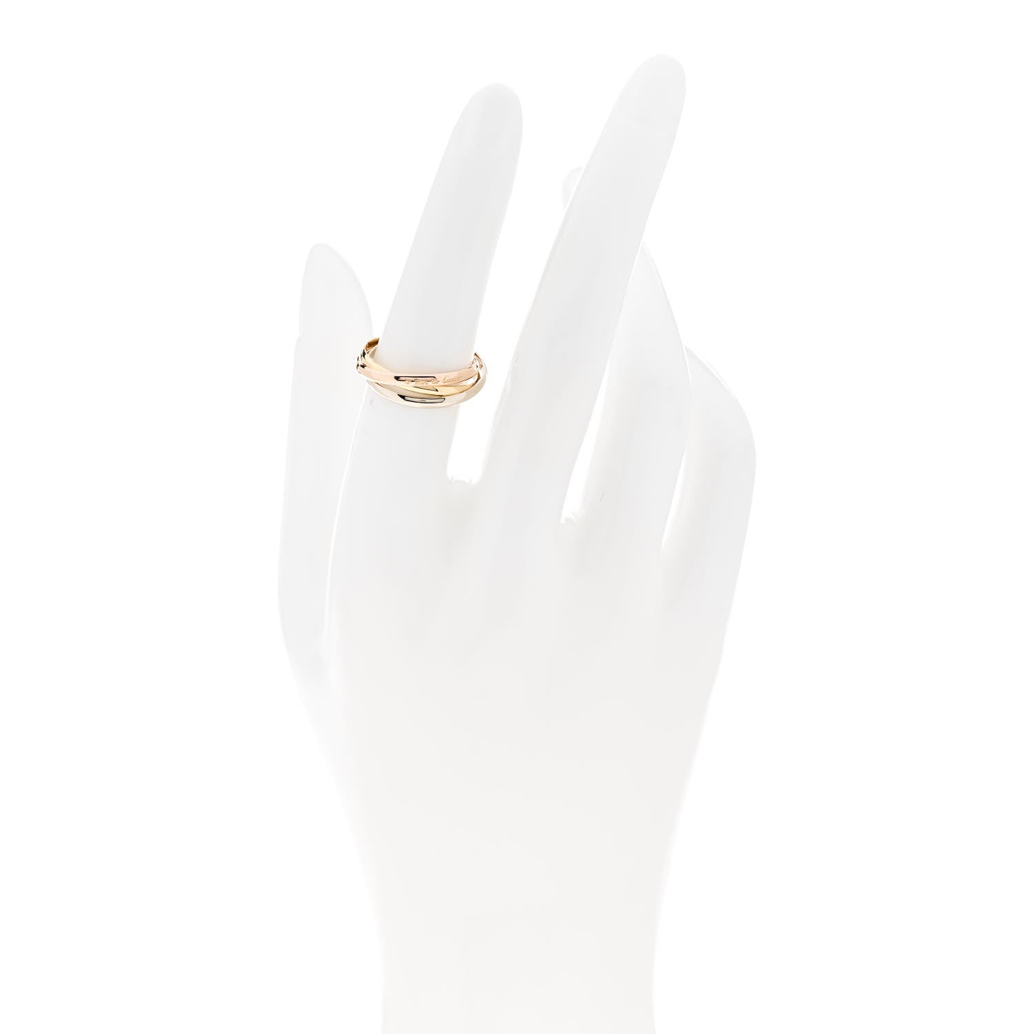 Cartier 18K Pink Yellow White Gold Extra Small Cartier Trinity Ring 53 6.25 2 of 6