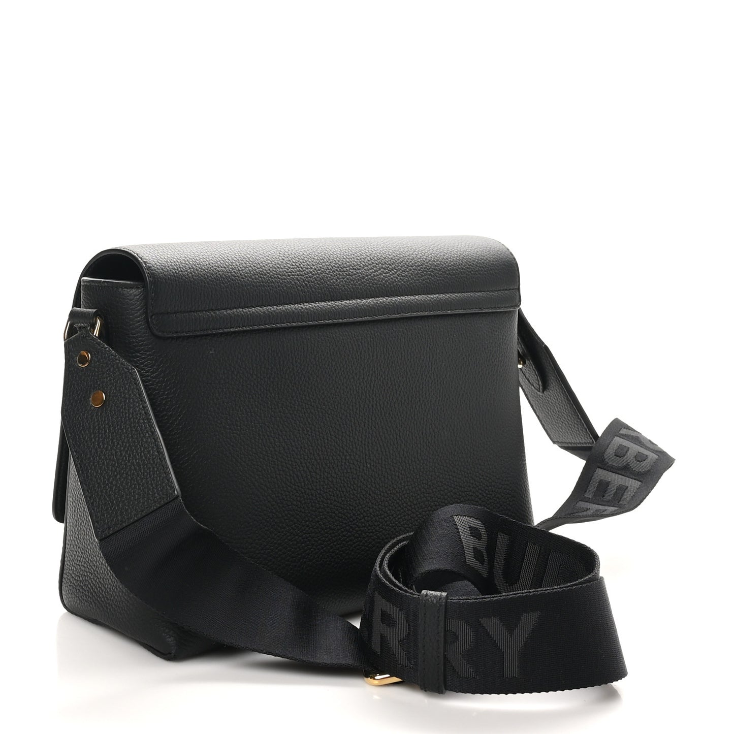Grainy Calfskin Vintage Check Note Crossbody Bag Black