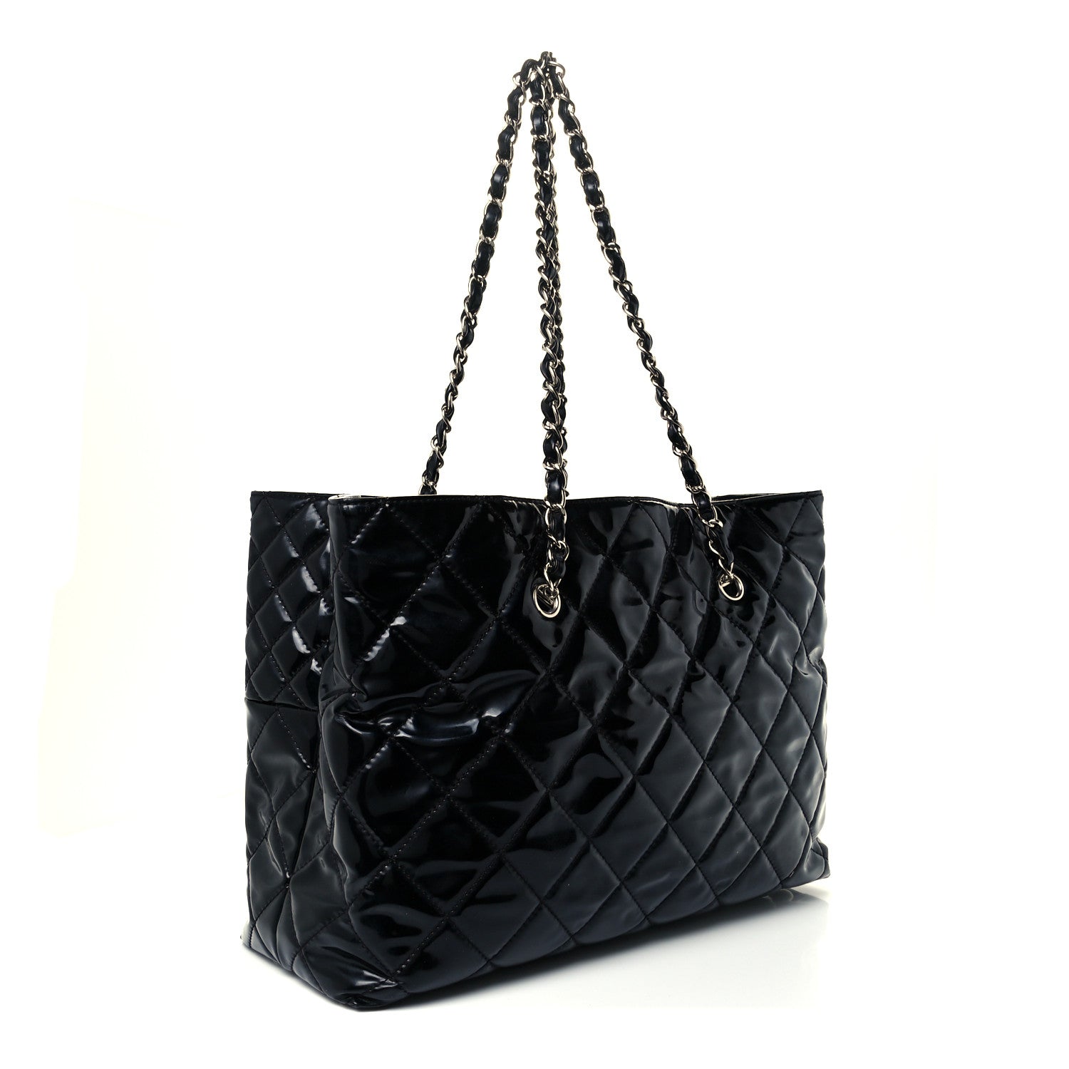 Chanel Vinyl Quilted Large In The Business Tote Black 2 of 10