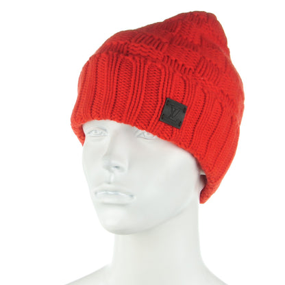 Louis Vuitton Cashmere Damier Helsinki Beanie Hat Red 2 of 7
