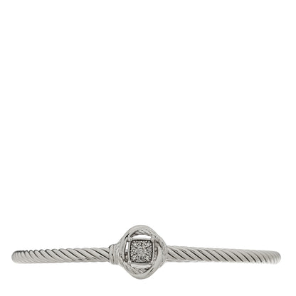 David Yurman Sterling Silver Diamond 3mm Infinity Bracelet 1 of 4