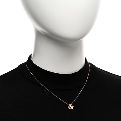 Van Cleef & Arpels 18K Rose Gold Diamond Mini Frivole Pendant Pave Necklace 2 of 5
