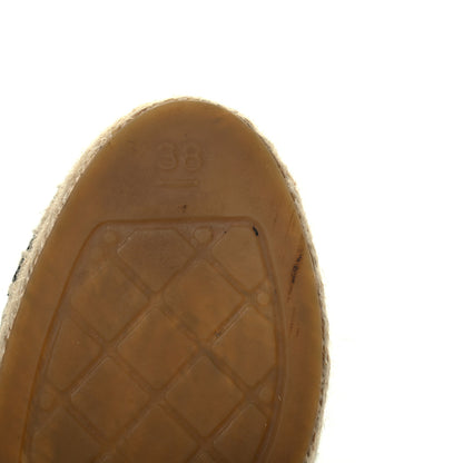 Chanel Linen CC Espadrilles 38 Beige Black 9 of 14