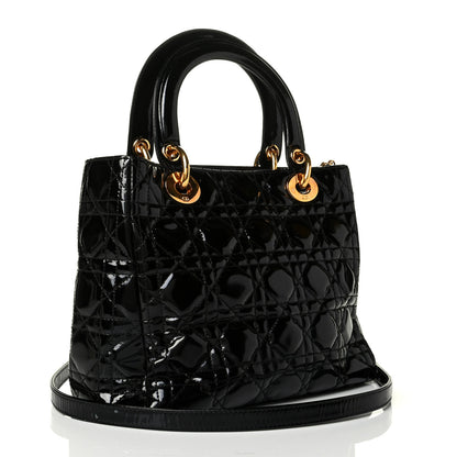 Christian Dior Patent Cannage Medium Lady Dior Black 2 of 8