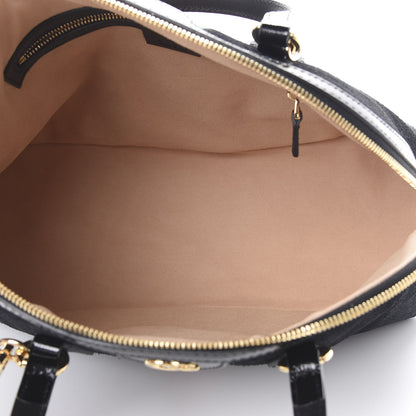 Gucci Suede Patent GG Web Medium Ophidia Top Handle Dome Bag Black 4 of 9