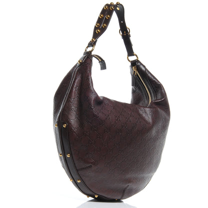 Gucci Guccissima Studded Large Hobo Chocolate 3 of 7