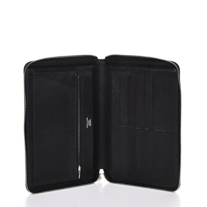 Hermes Evergrain Azap GM Combined Wallet Black 5 of 7