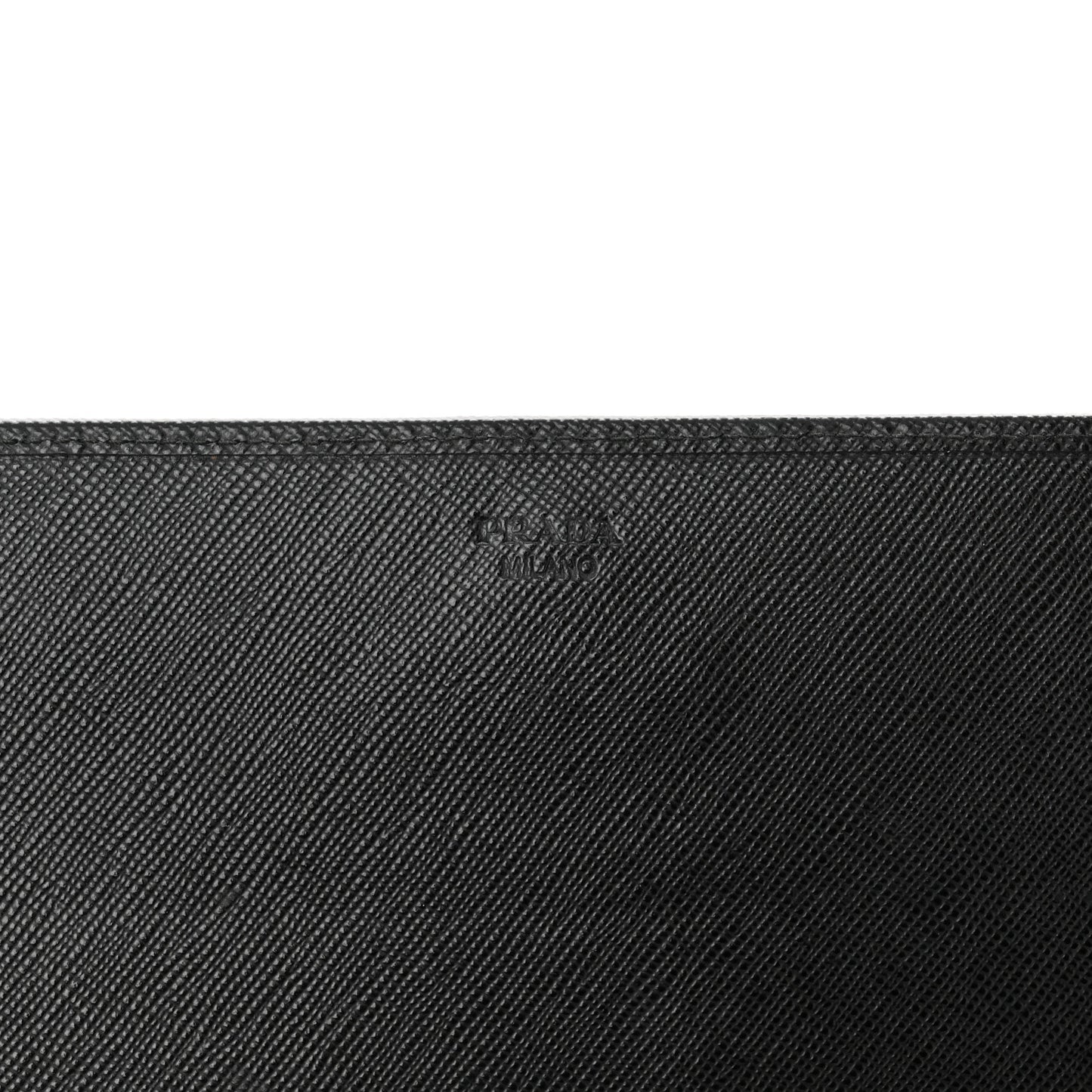 Saffiano Metal Oro Chain Wallet Black