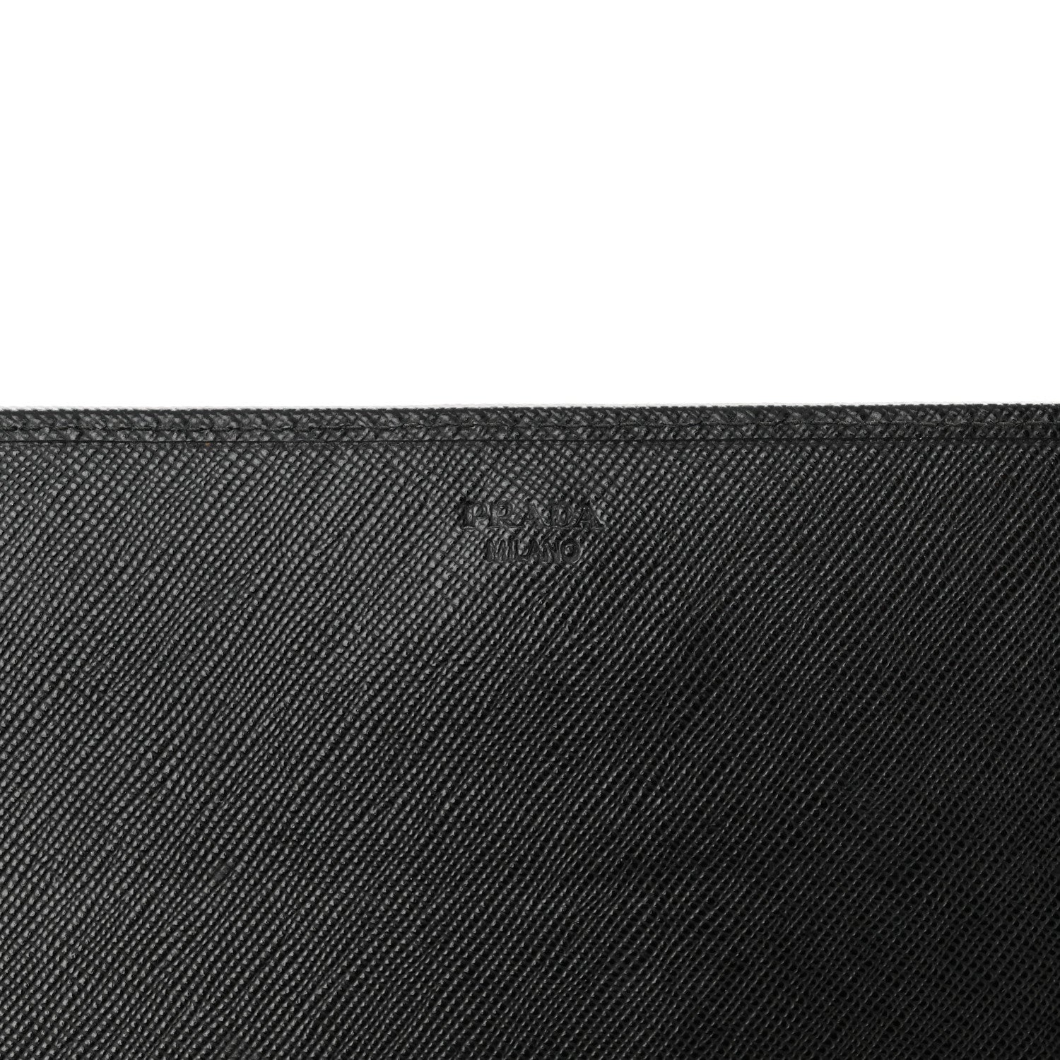 Prada Saffiano Metal Oro Chain Wallet Black 6 of 11