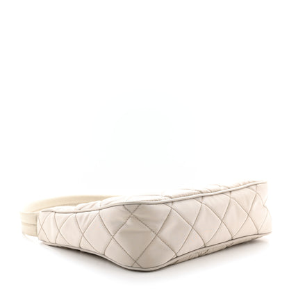 Prada Tessuto Nylon Stitched Shoulder Bag Pomice 4 of 10