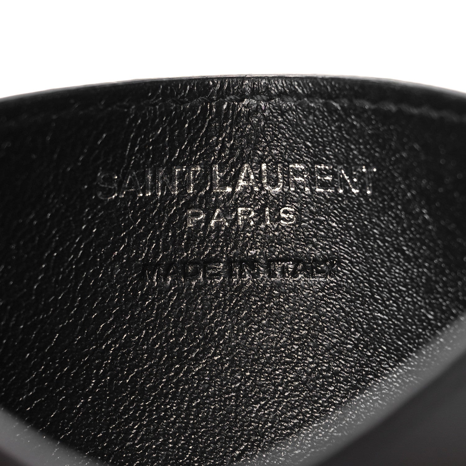 Saint Laurent Calfskin Monogram Credit Card Case Black 6 of 10
