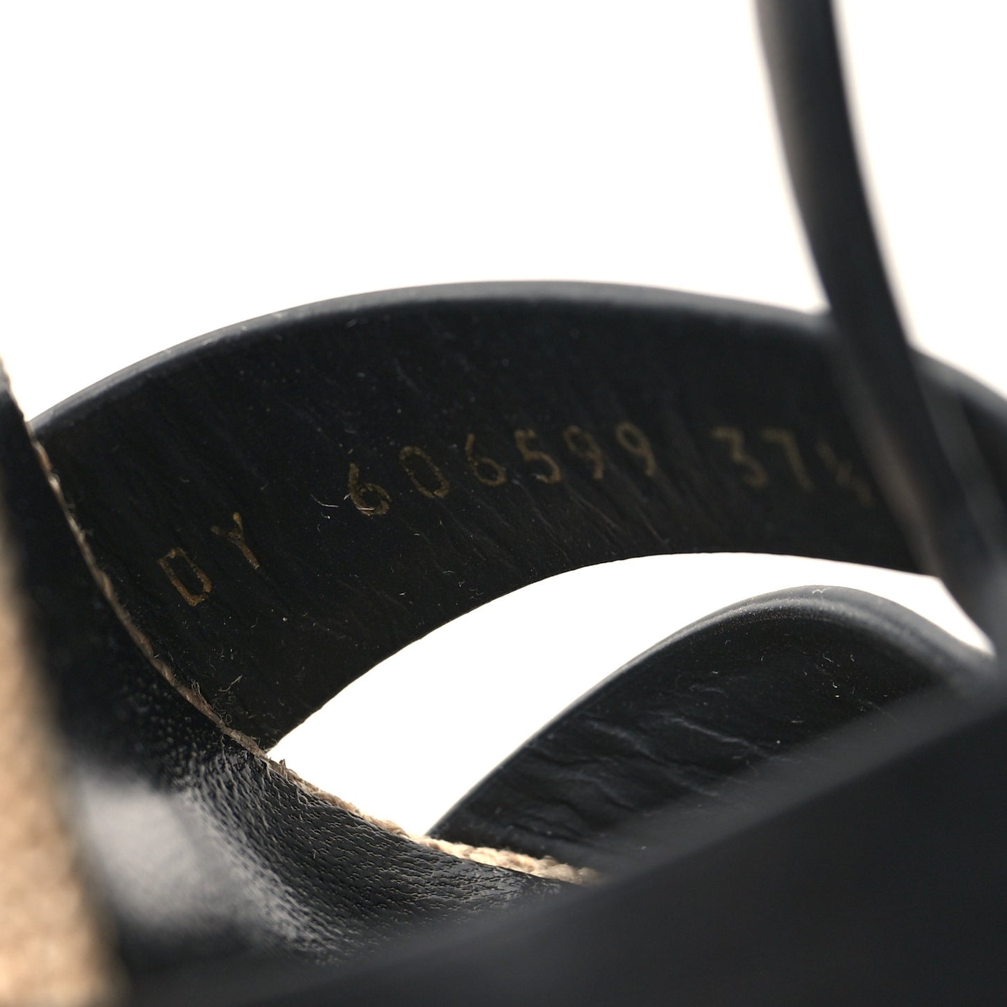 Calfskin Canvas Tribute 105 Platform Sandals 37.5 Black