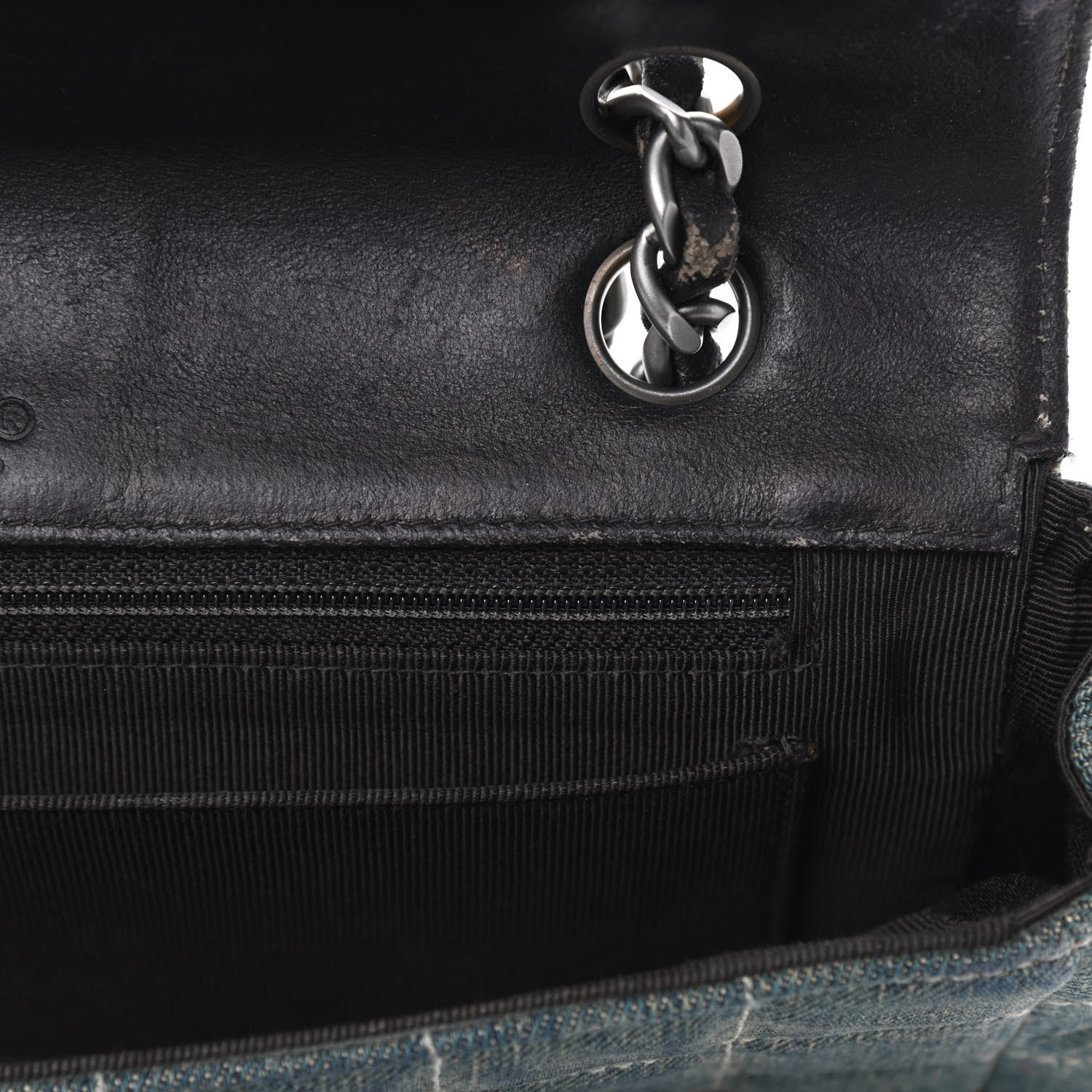 Chanel Denim Chocolate Bar Quilted Flap 9 of 18