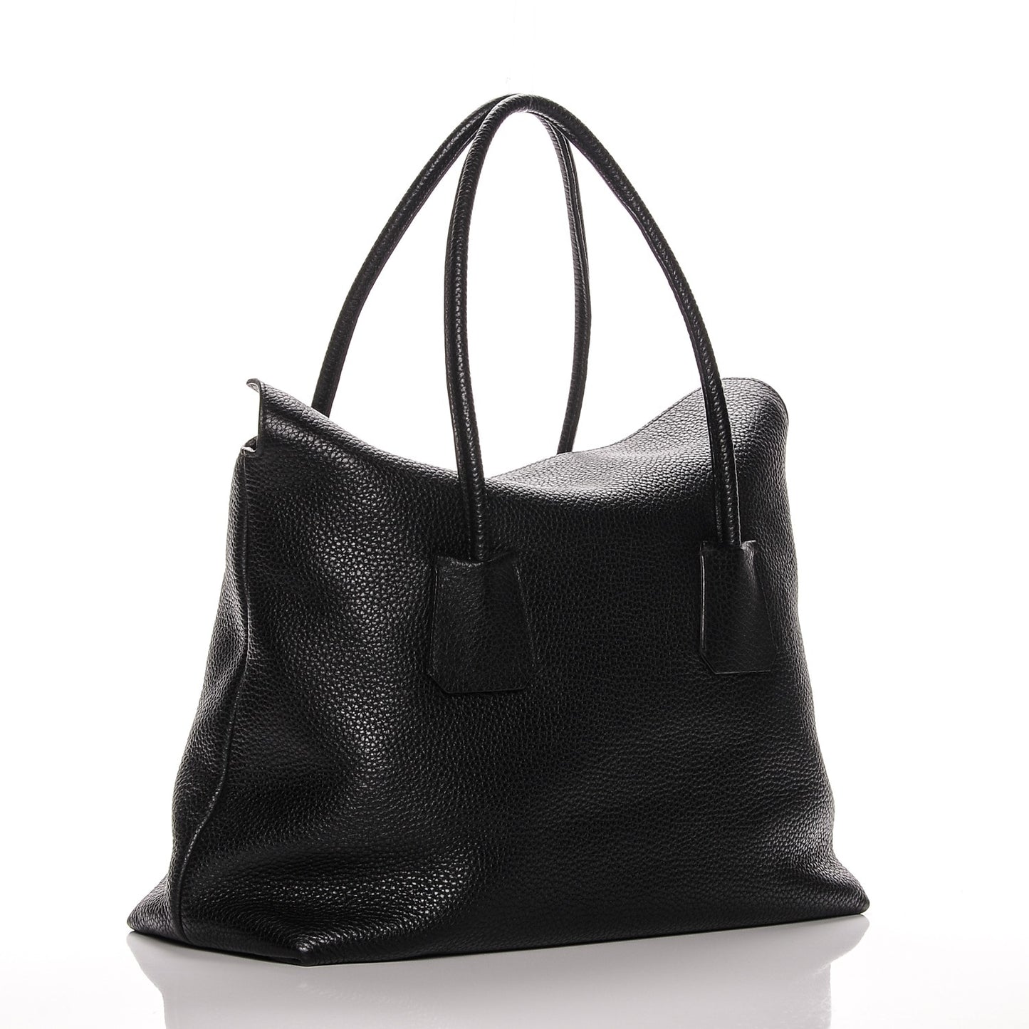 London Grainy Calfskin Medium Baynard Tote Black