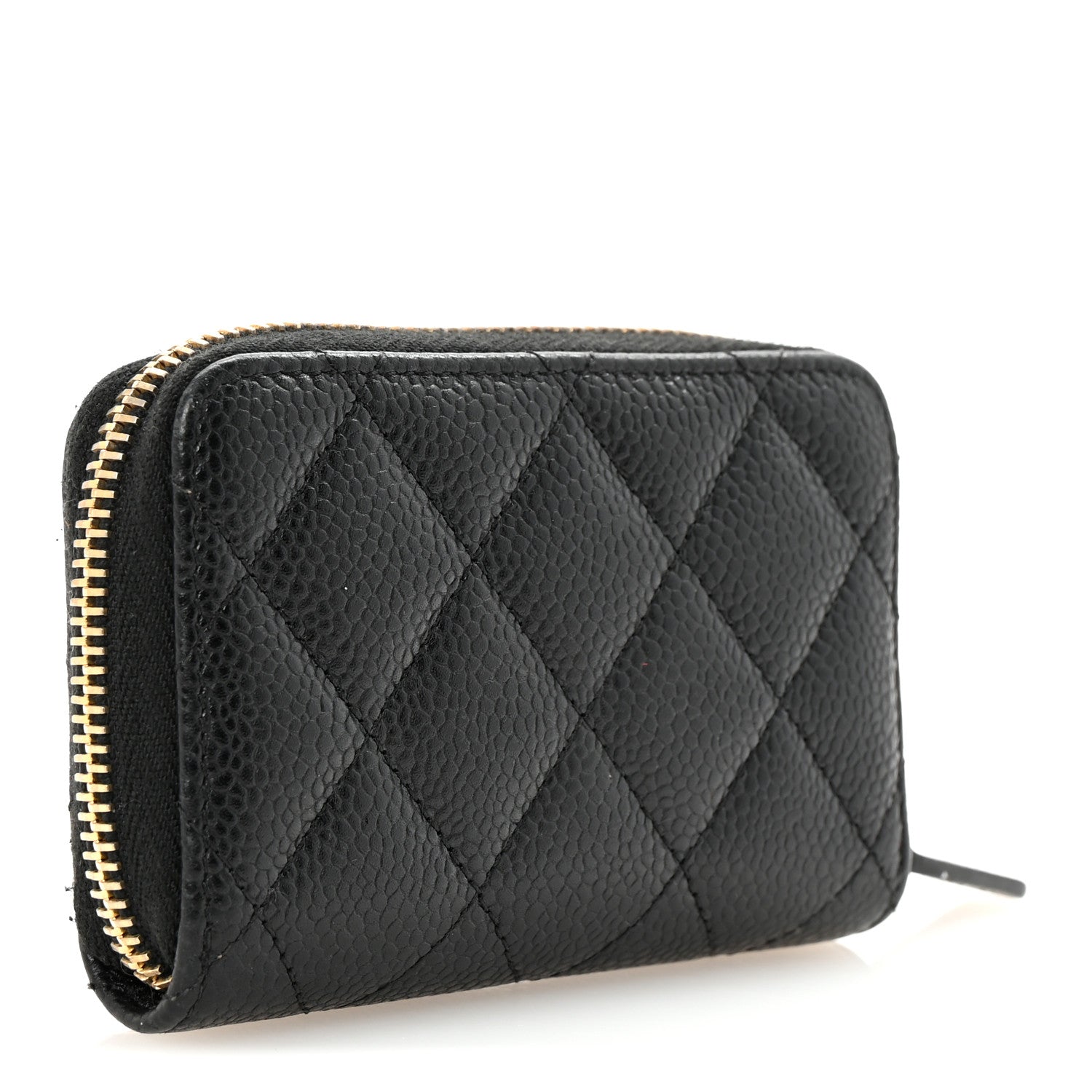 Chanel Caviar Quilted Zip Coin Purse Black 3 of 7