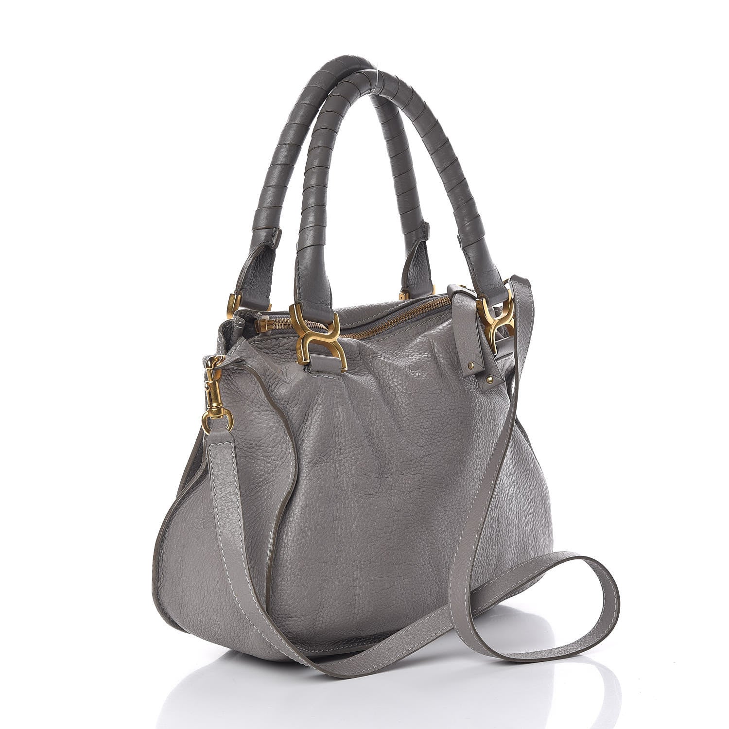 Chloe Calfskin Medium Marcie Satchel Cashmere Grey 4 of 16