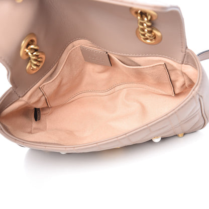 Gucci Calfskin Matelasse Studded Mini Pearly GG Marmont Shoulder Bag Porcelain Rose 5 of 10