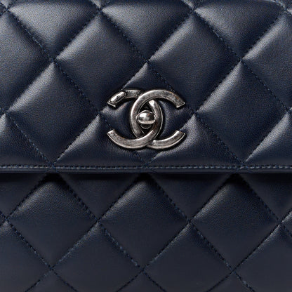 Chanel Lambskin Quilted Small Trendy CC Dual Handle Flap Bag Navy 10 of 13