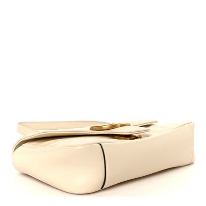 Gucci Calfskin Matelasse Mini GG Marmont Shoulder Bag White 4 of 12