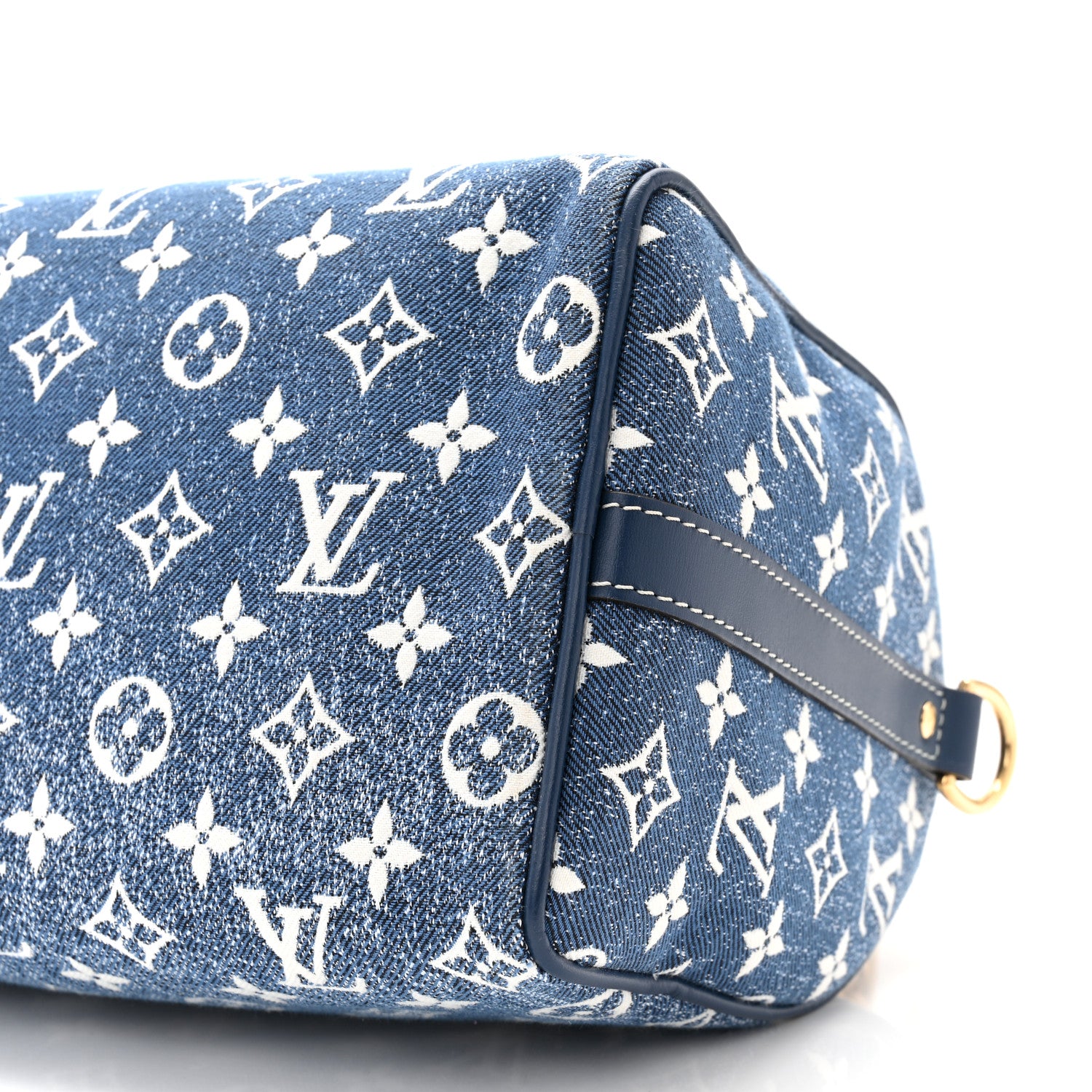Louis Vuitton Monogram Jacquard Denim Speedy Bandouliere 25 Bleu 9 of 9