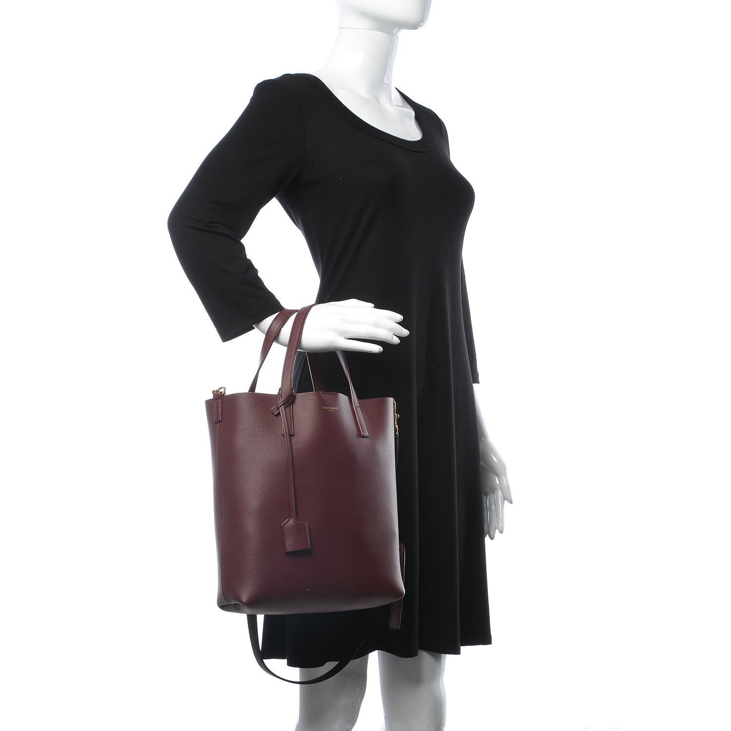 Calfskin Toy Shopping Tote Dark Red