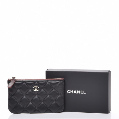 Chanel Lambskin Quilted Small Cosmetic Case Black 8 of 8