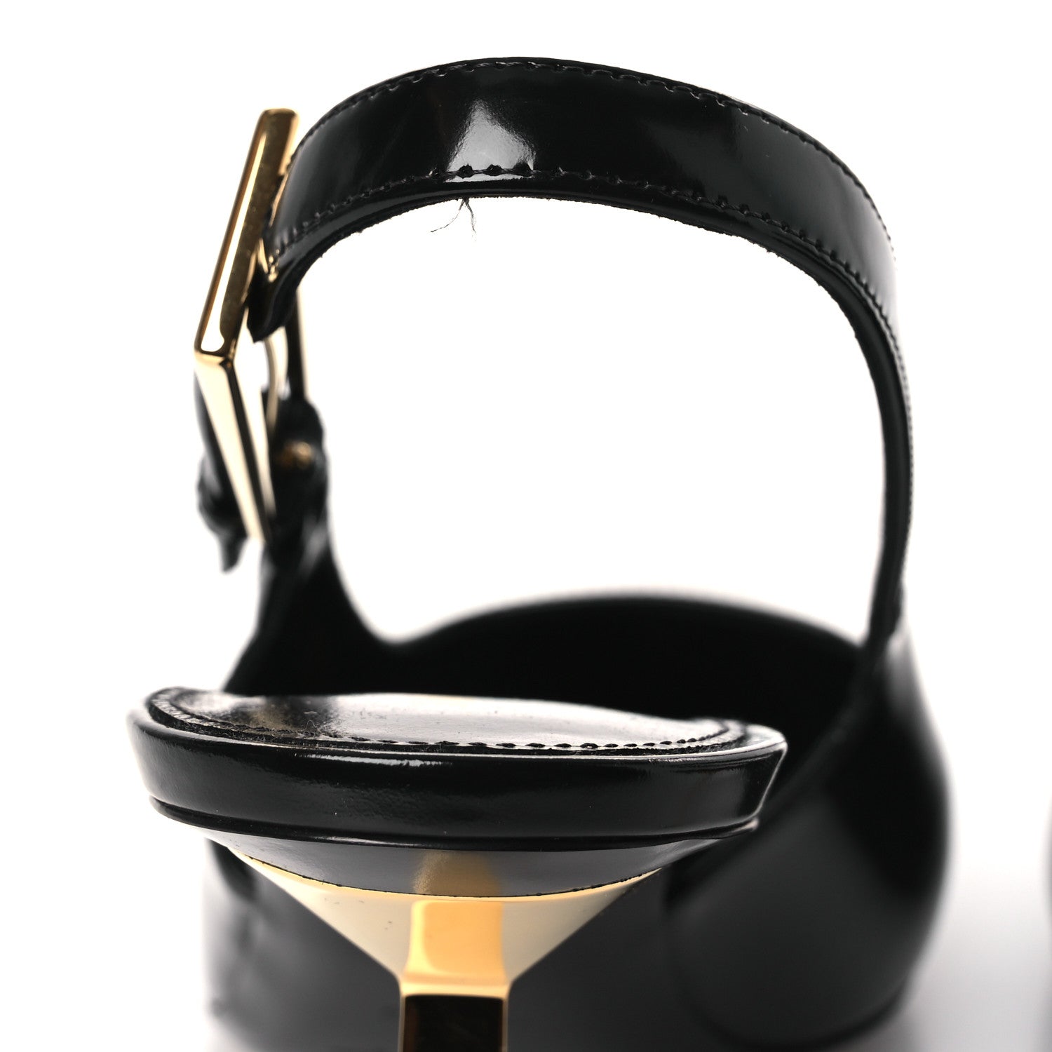 Saint Laurent Vitello Marilyn Lee 75 Slingback Pumps 38.5 Black 12 of 13