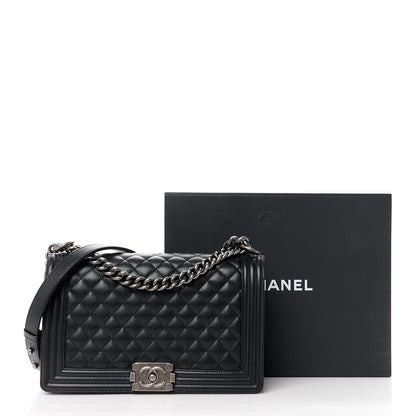 Chanel Caviar Quilted New Medium Boy Flap Black 11 of 11