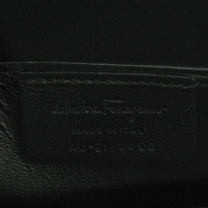 Salvatore Ferragamo Calfskin Trifolio Top Handle Bag Black 6 of 9